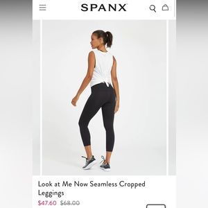 BNWT SPANX Look at Me Now Seamless Cropped Leggings